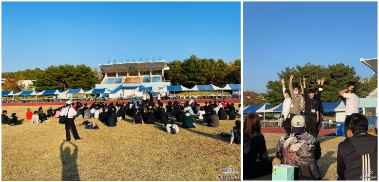 가위바위보 하는 각 팀대표들의 모습